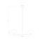 Z-Lite Leila Chandelier, 2-Light, 12 In.W x 42 In.L x 9.5 In.H, Matte Black/White Linen 744-42L-MB - alternate 3